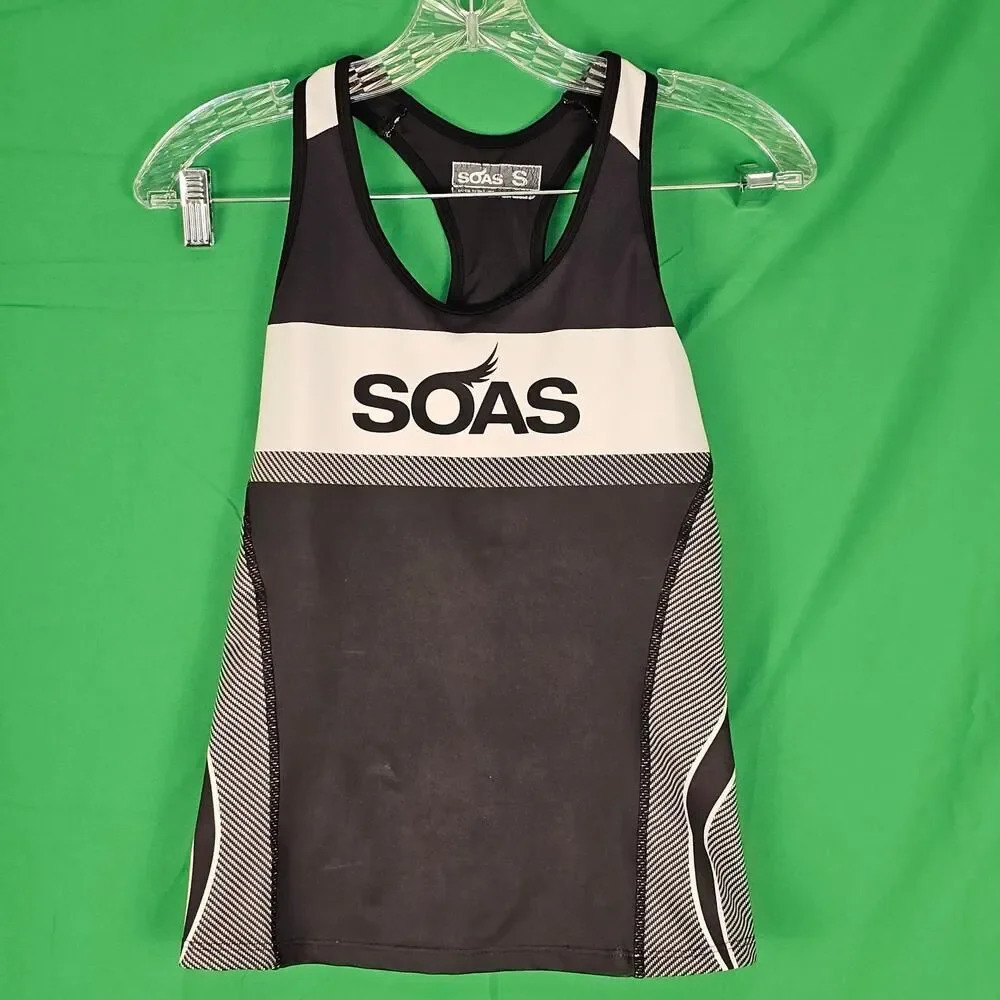 SOAS Womens Triathlon Cycling Tank Top Jersey Small‎ Black